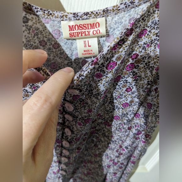 Mossimo Supply Co Summer Dress, Purple Flowers, Barely worn, Size Large - Picture 2 of 12